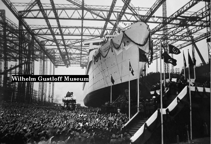 The Wilhelm Gustloff is launched into the Elbe River